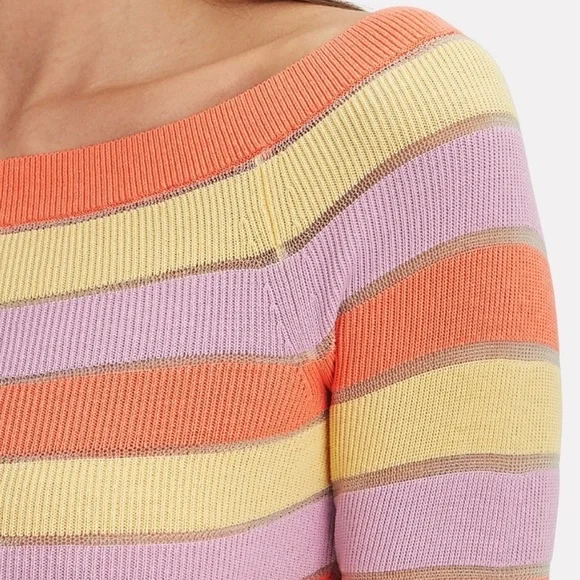 NWOT Intermix Delia Striped Knit Top Size S - Picture 3 of 6
